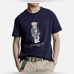 Polo Ralph men’s Lauren Navy Bear Graphic T-Shirt size XL